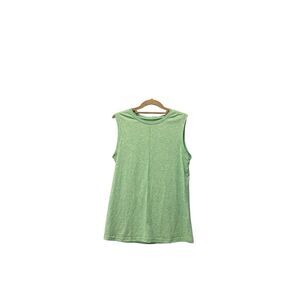 Light Green Loose Fit Tank Top Size M Sleeveless Casual